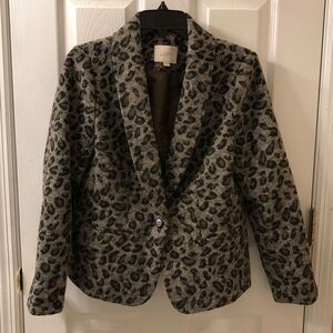 ANN TAYLOR LOFT ANIMAL PRINT BLAZER